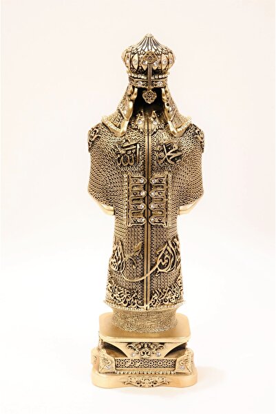 Hediye Seviyorum Zırh Biblo 32 Cm Altın