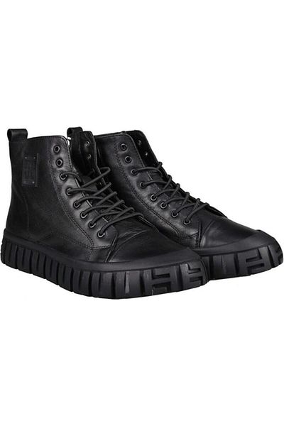 BAYRAMOĞLU KUNDURA 152-14115 Μαύρες μπότες από γνήσιο δέρμα Casual Atom