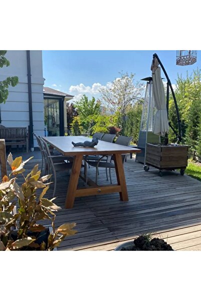 MORCEVİZ Tamamen Masif Konik Kestane Bahçe Masası