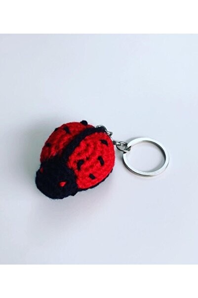 Genel Markalar Kırmızı Amigurumi Uğur Böceği Araba Süsü Ve Anahtarlık
