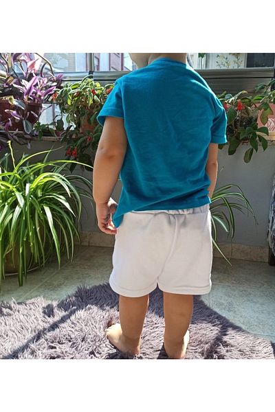 ADASTYLE Baby White 3-thread Cotton Shorts with Pockets Kids