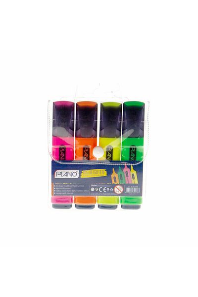 Piano Highlighter 4 Colors Vibrant Colors Fs klm