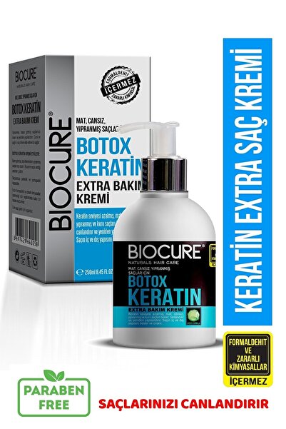 Biocure بوتوكس كيراتين كريم إضافي للعناية بالشعر 250 مل