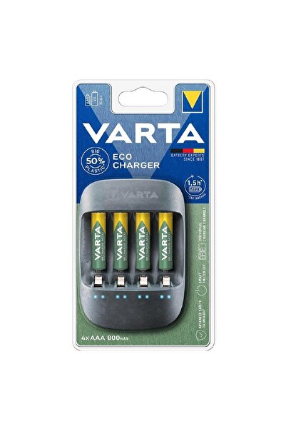 Varta 57680 Eco Pil Şarj Aleti 4xaaa 800mah Pil Dahil