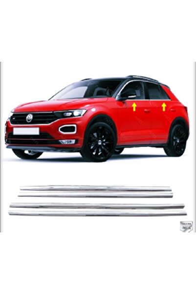 Leonacs Fams Otomotiv Vw T-roc Paslanmaz Krom Cam Çıtası 4 Parça 2017 Ve Üzer...