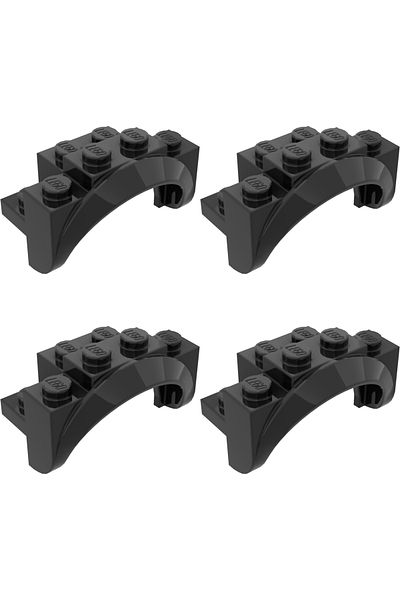 LEGO تكنيك مخصص موك ملحق مركبة Mudguard 4 X 2 X 2 واقي الطين الأسود 4 قطع سيتم إرسالها