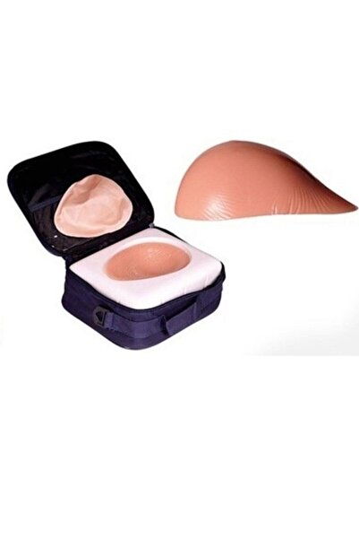 SWORND Lüks Silikon Protez Göğüs Meme Protezi (OVAL - SİMETRİK) Çantalı Kılıflı 75