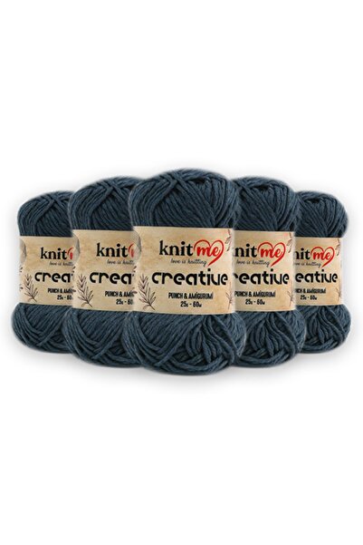 knitme كريتيف 25 جرام 5 عبوات 100% قطن أميجورومي خيط حياكة يدوي تاكا (1037)