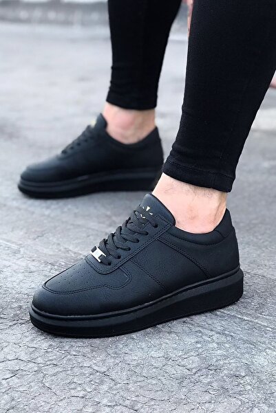 Rainon Store Black Leather Sole Men's Sports Shoes