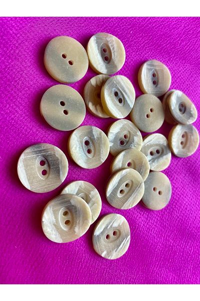 Düğme Butik Natural Curved Button 20 Pieces