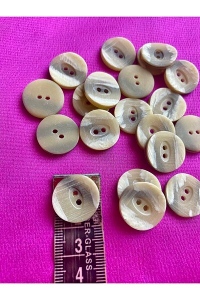 Düğme Butik Natural Curved Button 20 Pieces