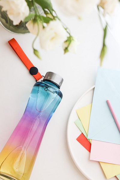 Qmatara Rainbow Glass Flask Mixed Premium 750Cc