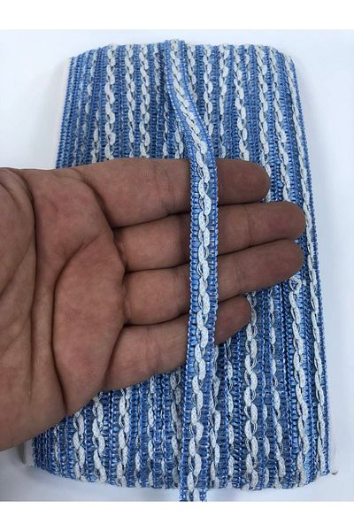 Hobigram Διακοσμητική κορδέλα Blue White Silver Glitter Water Stone Grout – Διακοσμητική κορδέλα, κομψό σχέδιο, γυναικείο αξεσουάρ
