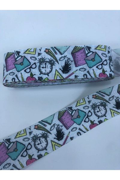 Hobigram Conceptul de întoarcere la școală este panglică grosgrain Prețul este de 1 metru – panglică, design elegant, accesoriu pentru femei – K