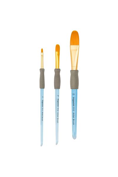 Bigpoint 512 Series Synthetic Bristle Acrylic Handle Cat Tongue Brush No: 10