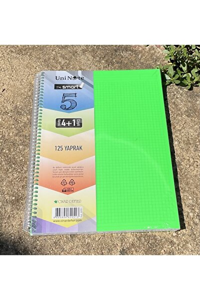 ÇINAR DEFTER Uni Note 4 Kareli+ 1 Çizgili /spiralli /ayraçlı /a4 Defter