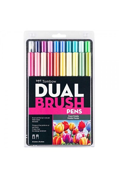 Tombow : Ab-t Dual Brush Pen Graphic Pen Set : Flower Colors (20 Colors)