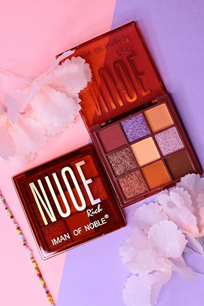 IMAN OF NOBLE Rich Nude 9-Piece Eyeshadow Palette - Pearlescent and Matte Con...