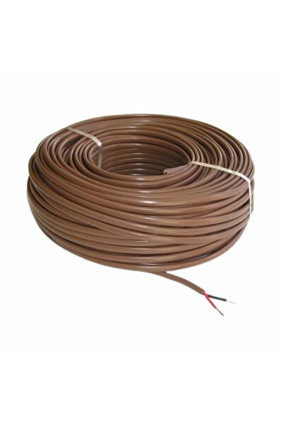 Genel Markalar 10 Metre 2x0,75mm² Tekne Yat Karavan Kalaylı Kablo - Yassı Marin Kablo Kahverengi