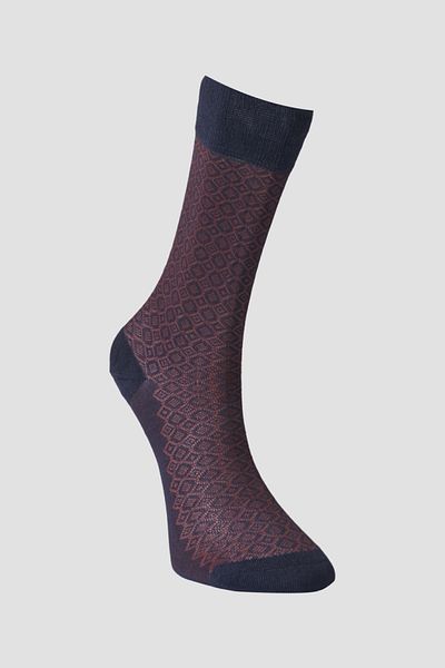 ALTINYILDIZ CLASSICS Men's Navy Blue-burgundy Bamboo Socks