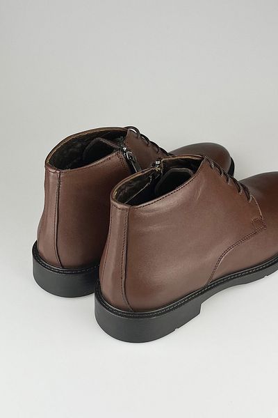 LUSIVE Genuine Leather Brown Men's Zippered Daily Classic Boots Luass22al0019