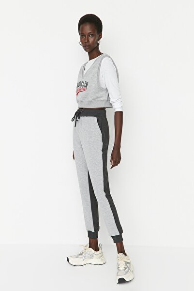 Trendyol Collection Gray Basic Jogger Thick Fleece Knitted Sweatpants TWOAW20EA0160