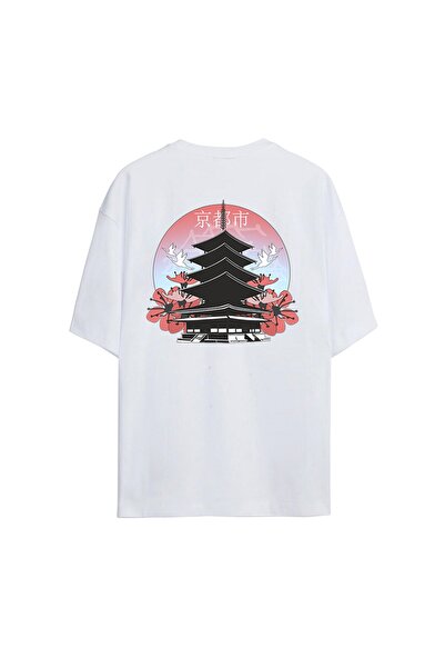 Unisex Beyaz Kyoto T-shirt