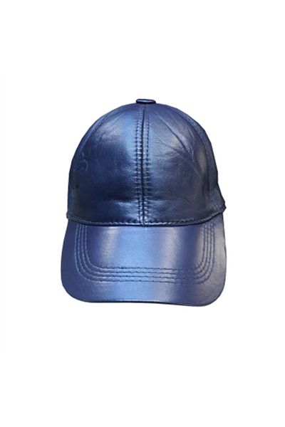 Derimont's Γνήσιο δέρμα Navy Blue Color-sport Unisex Γυναικεία Ανδρική Καπάκι Κωδικός-s-31