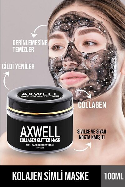 AXWELL Purifying Glitter Collagen Mask Acne - Anti Blackhead 100 Ml