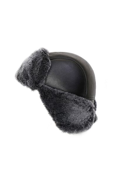 Mumcu's Leather Leather & Fur Unisex Pilot Hat - Ushanka