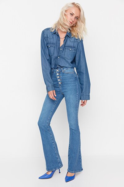 Trendyol Collection Jeans - Dunkelblau - Bootcut