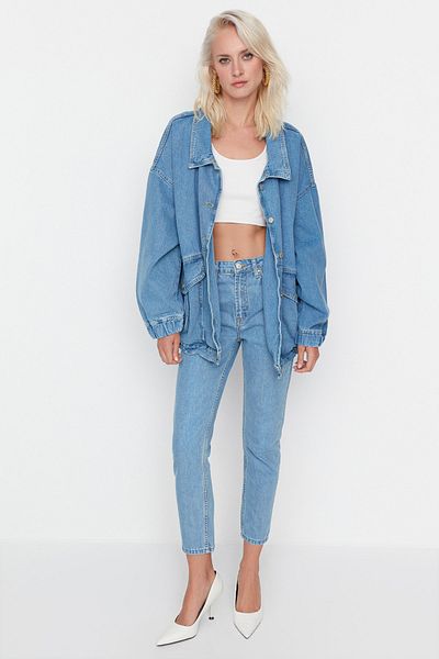 Trendyol Collection Jacke - Blau - Regular Fit