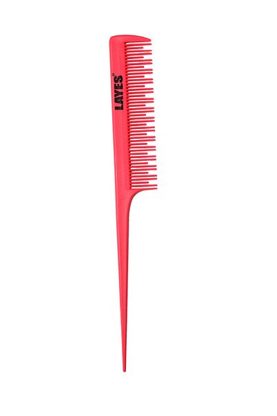 Layes Crepe Comb Hair Separation Comb Toothed Skewer Comb Pink