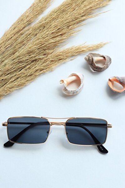 LOOKUP NEW معدن الذهب مربع مستطيل خمر الموسم الجديد Uv400 النظارات الشمسية ال...