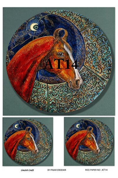 LİNEART Pirinç Dekopaj Kağıdı At Deseni No:at14