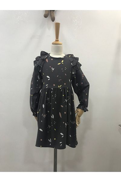 Çikoby Girl's Leaf Print Dress
