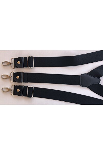 KemerSepeti Kancalı Siyah Pantolon Askısı 3 Kancalı