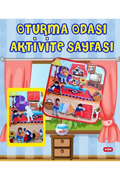 Tox (غرفة المعيشة) ورقة نشاط فيلكرو من اللباد - نشاط الأطفال، لعبة تعليمية