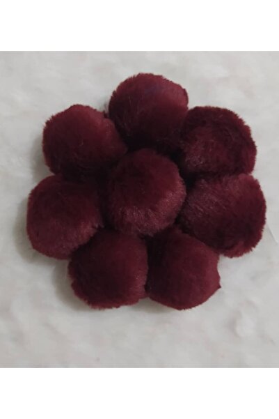 damlakids 5 Cm Tavşan Suni Ponpon Bordo 10 Lu