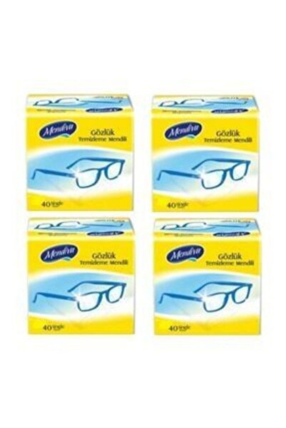 Mendiva Kolonyali Mendil Gözlük Ekran Kask Temizleme Mendili 4 X 40