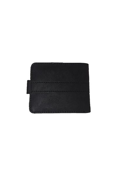 MKM MAN Men's Black Snap Wallet