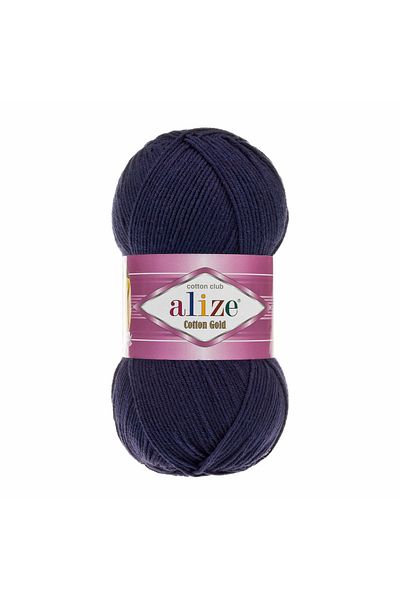 Alize Βαμβακερό χρυσό πλεκτό νήμα 58 - Navy Blue (Συσκευασία 5 τεμαχίων)