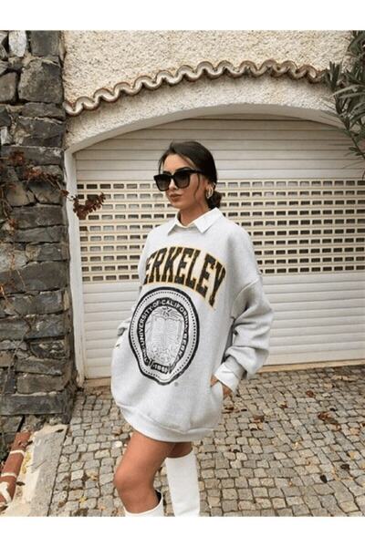 Genel Markalar LUNAVISITA Lilyam Trend Ahmet Berkeley Oversize Sweatshirt 1226