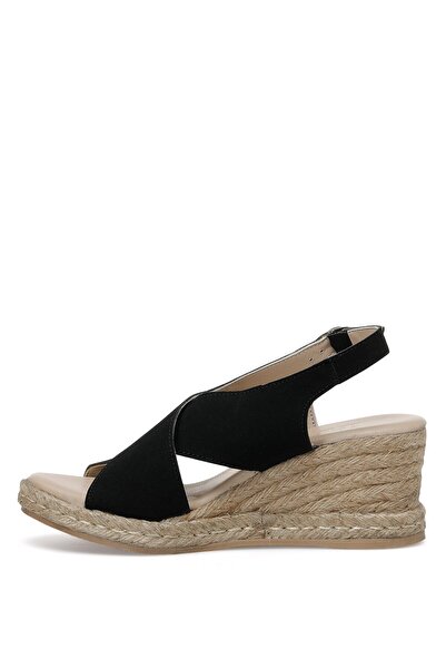 İnci Erman.s.z 2fx Black Women's Wedge Heel Sandals