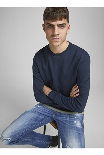 Jack & Jones jack jones Ανδρικό Φούτερ 12181903 Ναυτικό Μπλε