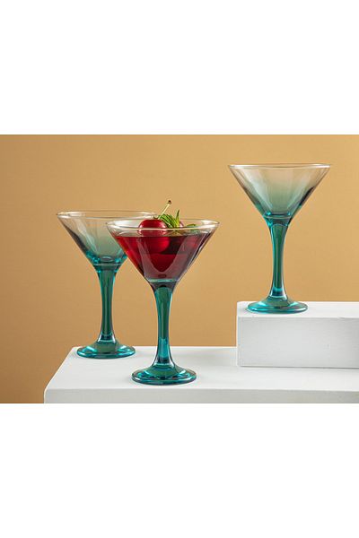 English Home Norma Glass 3 Cup 175 Ml Turquoise