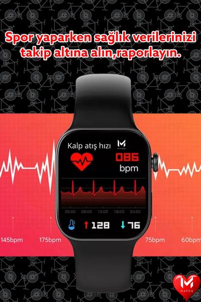MATEO Pro Max Akıllı Saat Ios Android Destekli Arama Yeni Nesil Büyük Renkli Ekran En Yeni Versiyon