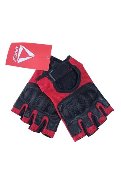 Genel Markalar Armode Eldiven Motor Korumalı Parmaksız Mg014p Kırmızı
