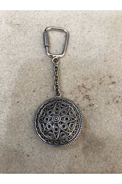 Redstone Store Sade Model 925 Ayar Gümüş Telkari Anahtarlık