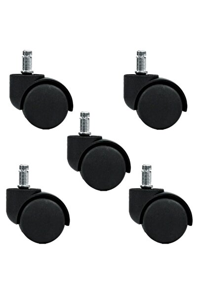 TOMAR Ofis Sandalye Tekerleği Ofis Koltuğu Tekeri Takım - 5 Adet